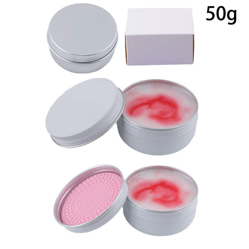 Soap Making Ins - 50 グラムハニーピーチシリコーン化粧ブラシクリーナー石鹸パッドメイクアップ洗濯ブラシ化粧品眉毛ブラシクリーナーツール