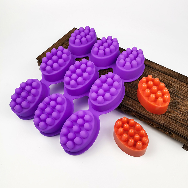 Soap Making Instructions - 新しい # 3Dシリコン製石鹸型、マッサージ形状の石鹸型、マッサージ療法用石鹸作り道具、楕円形のスパ石鹸型、クラフトアクセサリー
