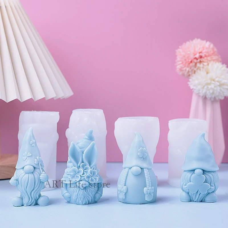 クリスマスドワーフシリコーンキャンドルモールド 3d サンタ - Soap Making Gifts のレビューと価格