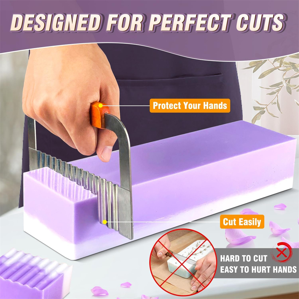 長方形手作り石鹸型キット カッター付き DIY 42 オンス - Soap Making Kit For Beginners のレビューと価格