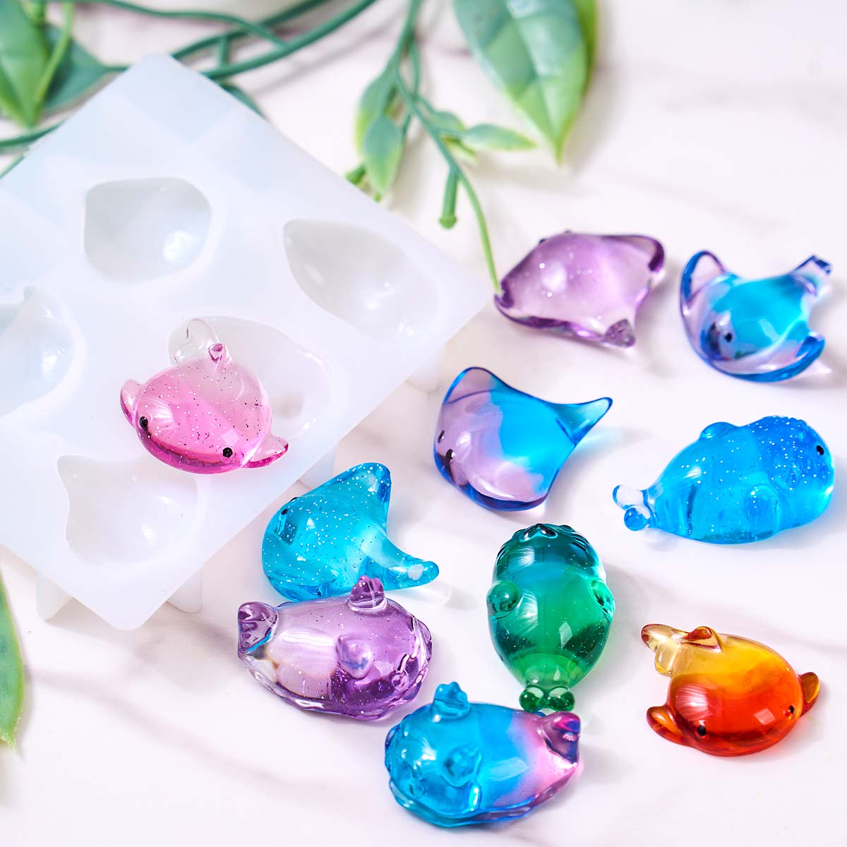 3Dヒーリング可愛いマンタ鯨シリコンモールドDIYキーホルダ - Soap Making Instructions のレビューと価格