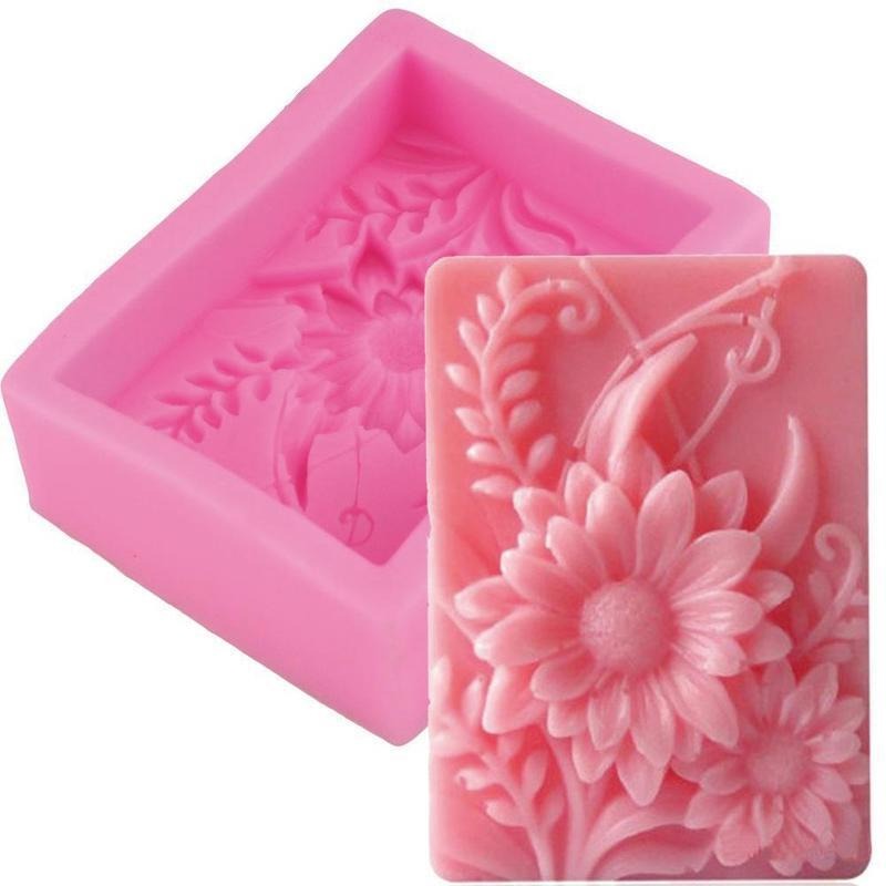 1pc 3D スクエアローズフラワーシリコーン石鹸型手作りレ - Soap Making Kit For Beginners のレビューと価格