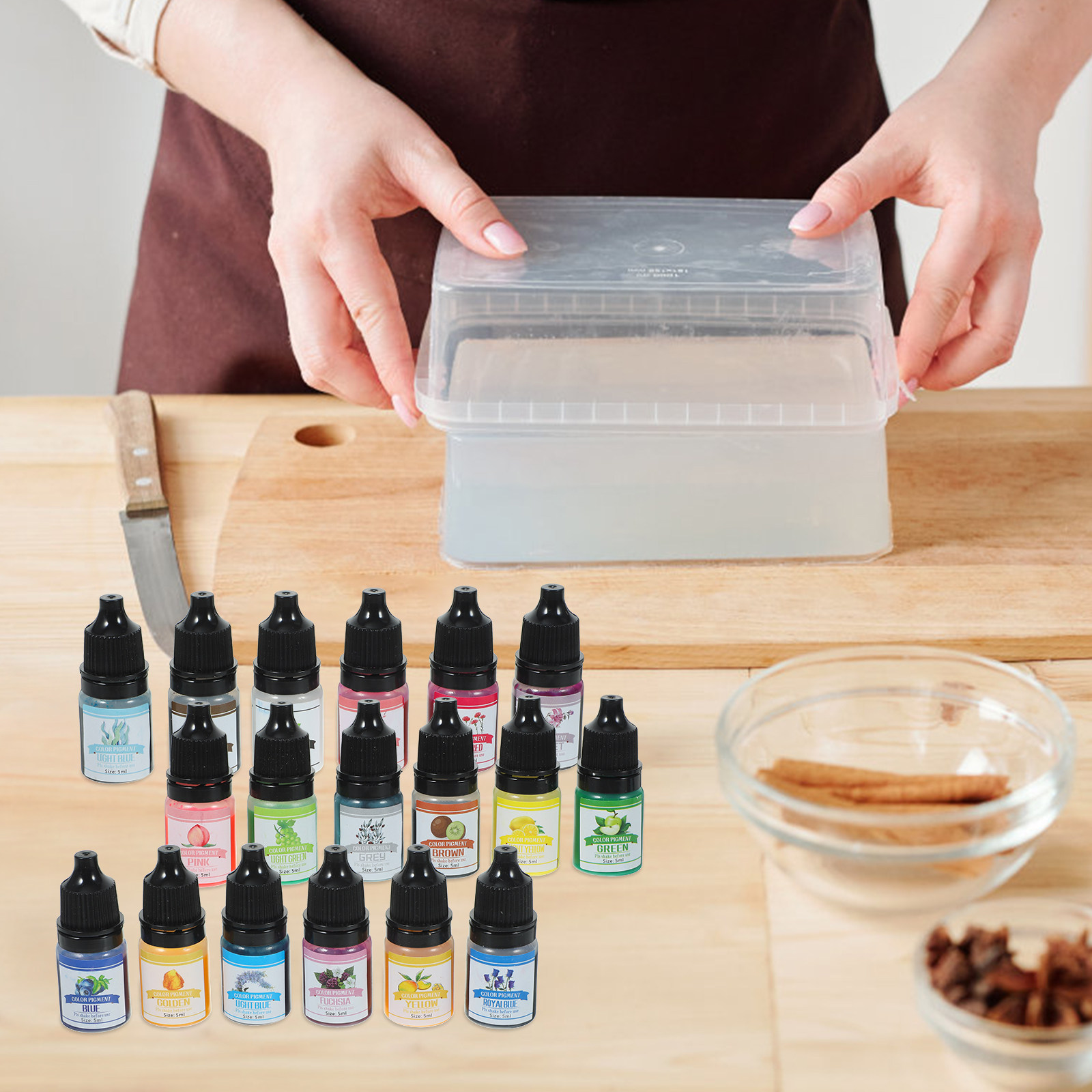 1箱入り エポキシ樹脂用拡散顔料 DIY用着色料 手作りアロ - Soap Making Ins のレビューと価格